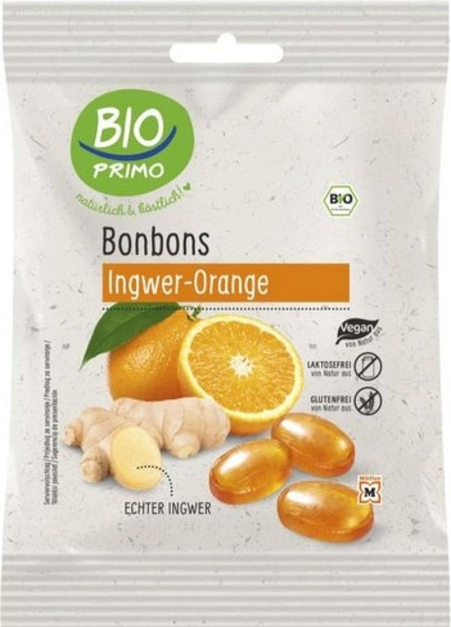 BIO PRIMO Dolci | Caramelle Bio, Zenzero E Arancia (60 G)