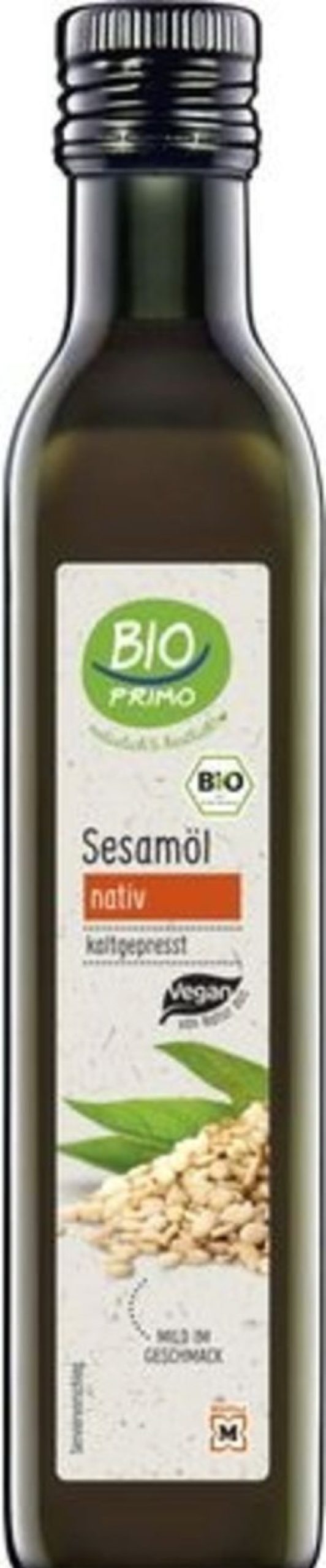 BIO PRIMO Oli Vegetali | Olio Di Sesamo Spremuto A Freddo, 250 Ml