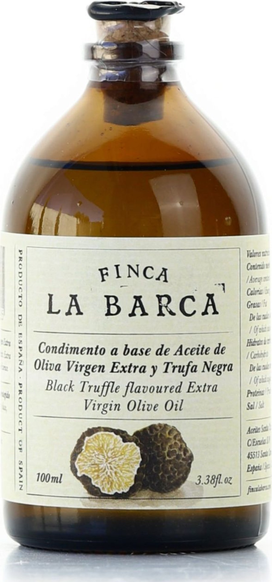 Finca La Barca Olio Aromatizzato | Condimento A Base Di Olio Extravergine D'Oliva E Tartufo Nero, 100 Ml