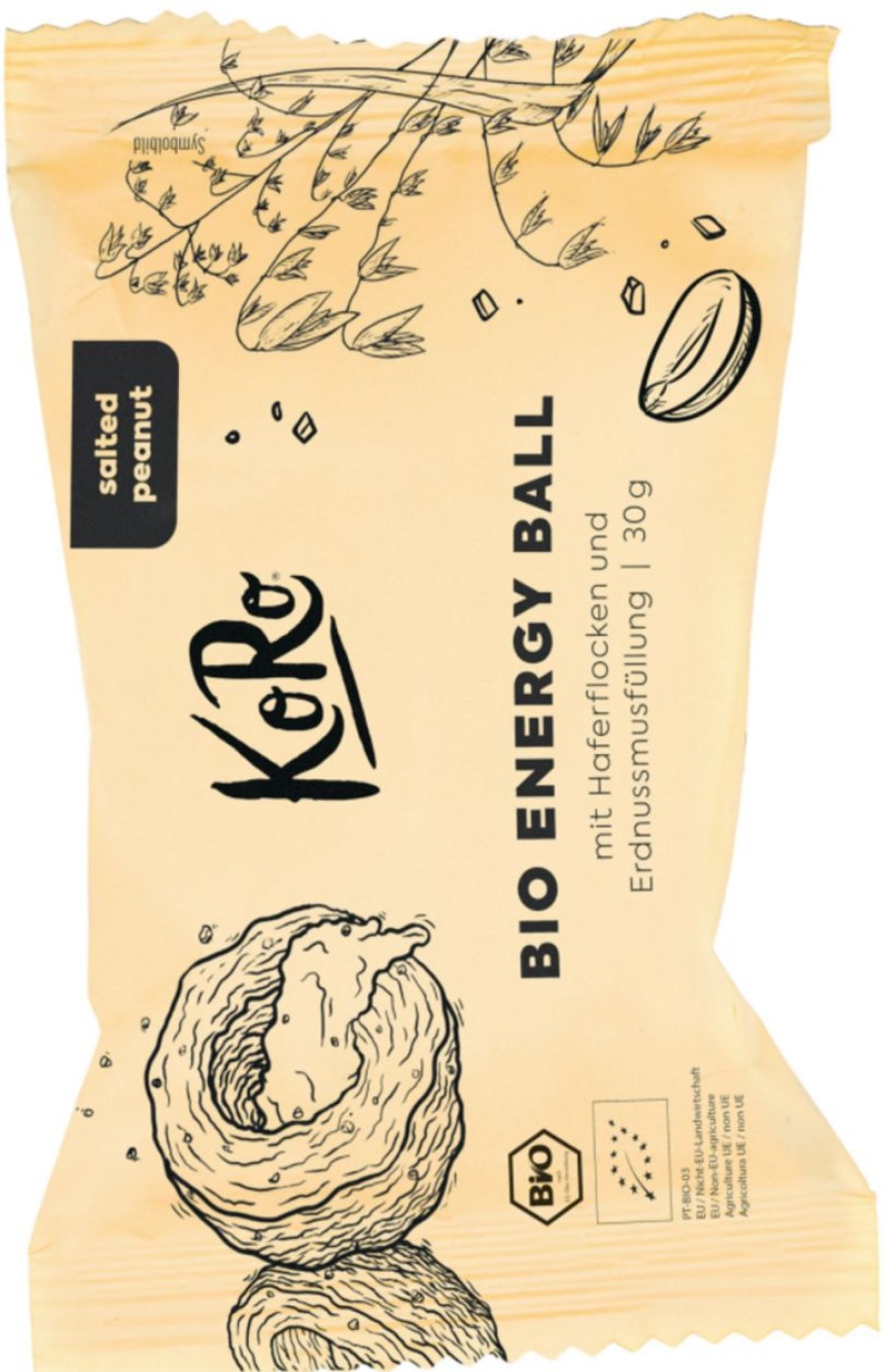 KoRo Barrette | Energy Ball Bio - Arachidi Salate, 30 G