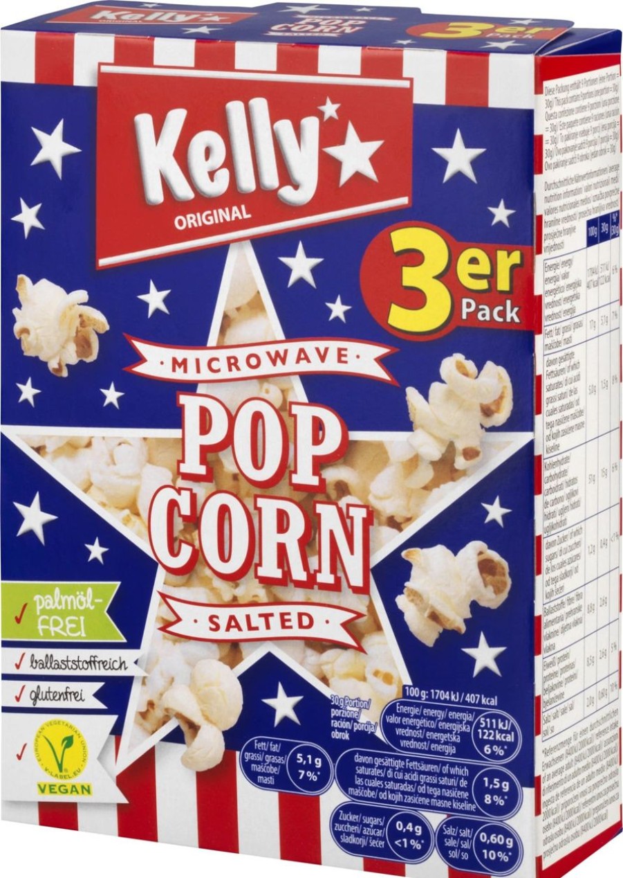 Kelly's Snack Salati | Microwave Popcorn - Salati, 270 G