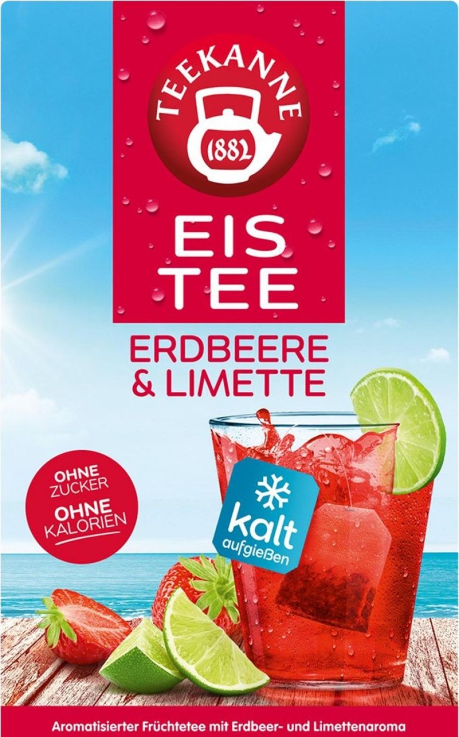 TEEKANNE Te E Tisane | Fredde Infusioni - Fragola E Lime, 18 Bustine A Doppia Camera (45 G)