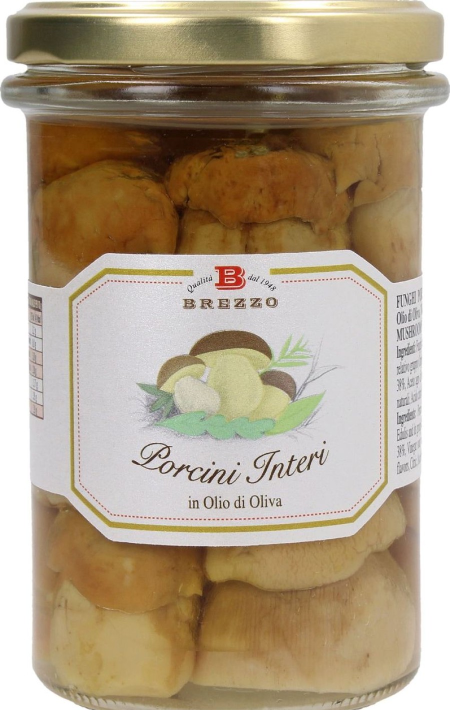 Brezzo Sottaceti E Conserve | Porcini Interi In Olio D'Oliva, 290 G