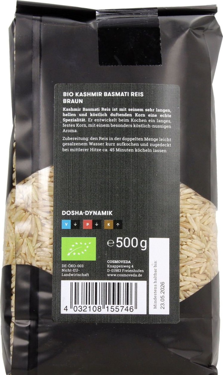 Cosmoveda Riso E Risotti | Riso Kashmir Basmati Integrale Bio, 500 G