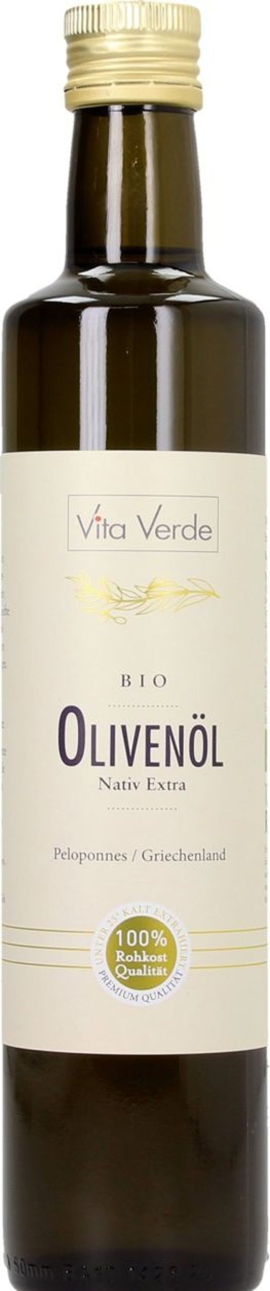 Vita Verde Olio D'Oliva | Olio Extra Vergine D'Oliva Greco Koroneiki, 500 Ml