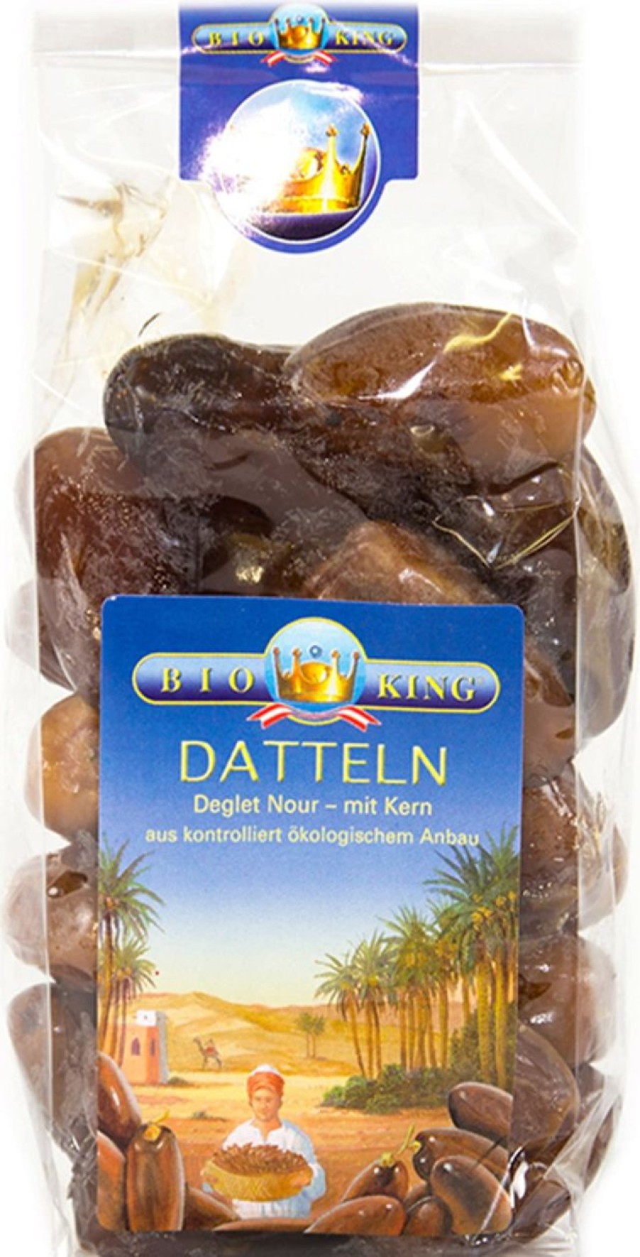 BioKing Frutta Secca Ed Essiccata | Datteri Deglet Nour Essiccati Con Nocciolo Bio, 250 G