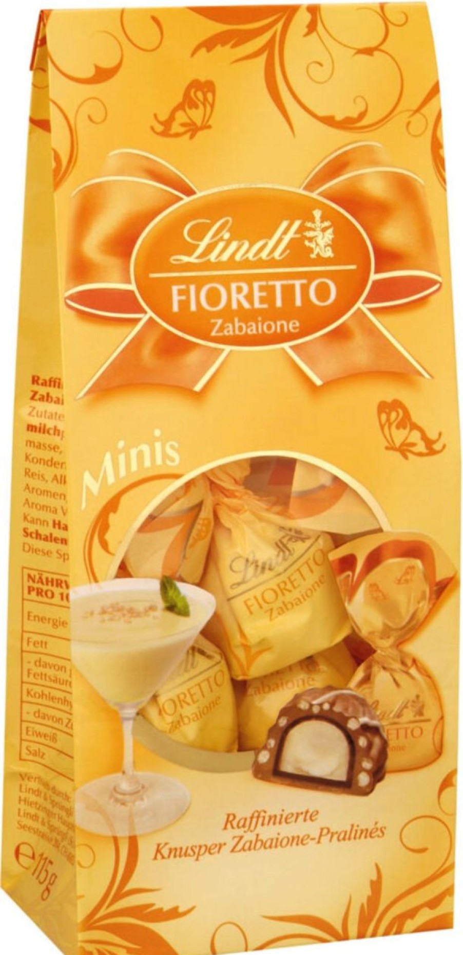 Lindt Cioccolatini E Specialita Al Cioccolato | Fioretto Minis - Zabaione, 115 G
