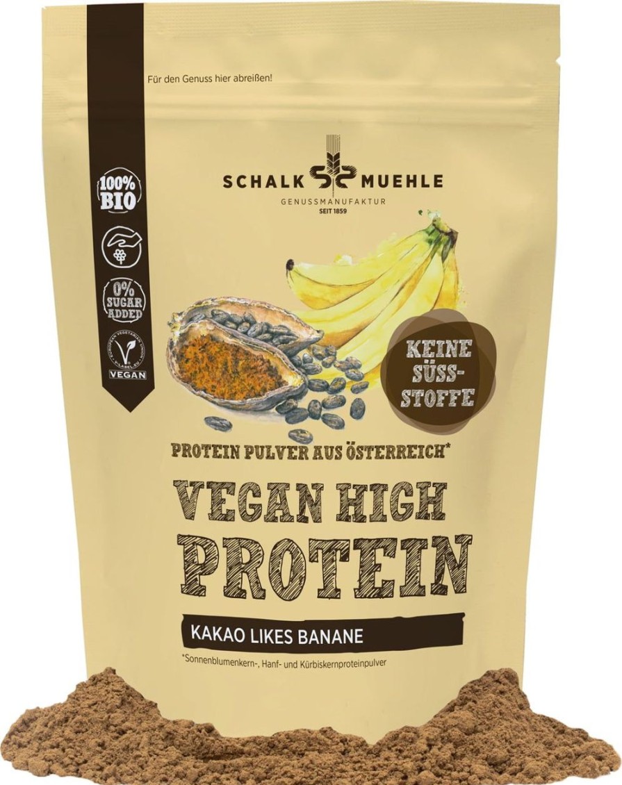 Schalk Mühle Shake Proteici | Proteine In Polvere Bio - Mix Con Banana E Cacao, 200 G