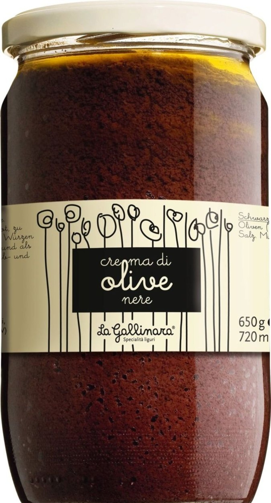 La Gallinara Pate E Spalmabili | Crema Di Olive Nere, 650 G