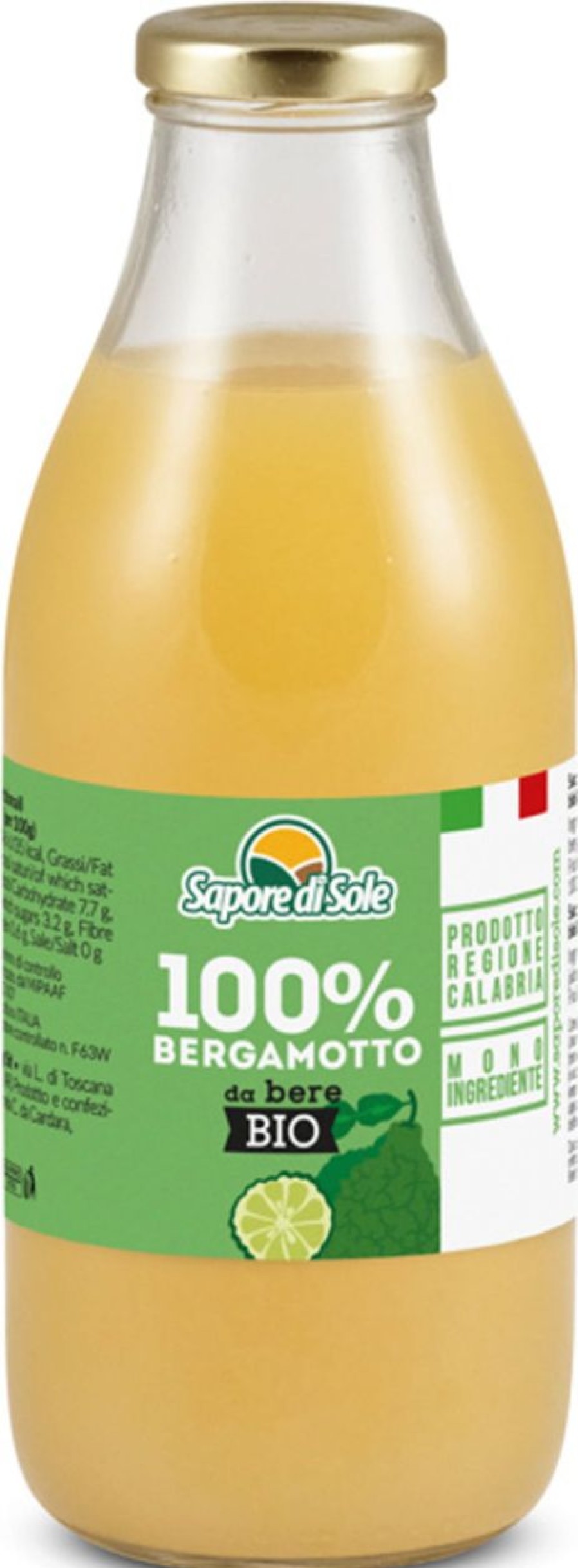 Sapore di Sole Sciroppi E Succhi | 100% Bergamotto Da Bere Bio, 750 Ml