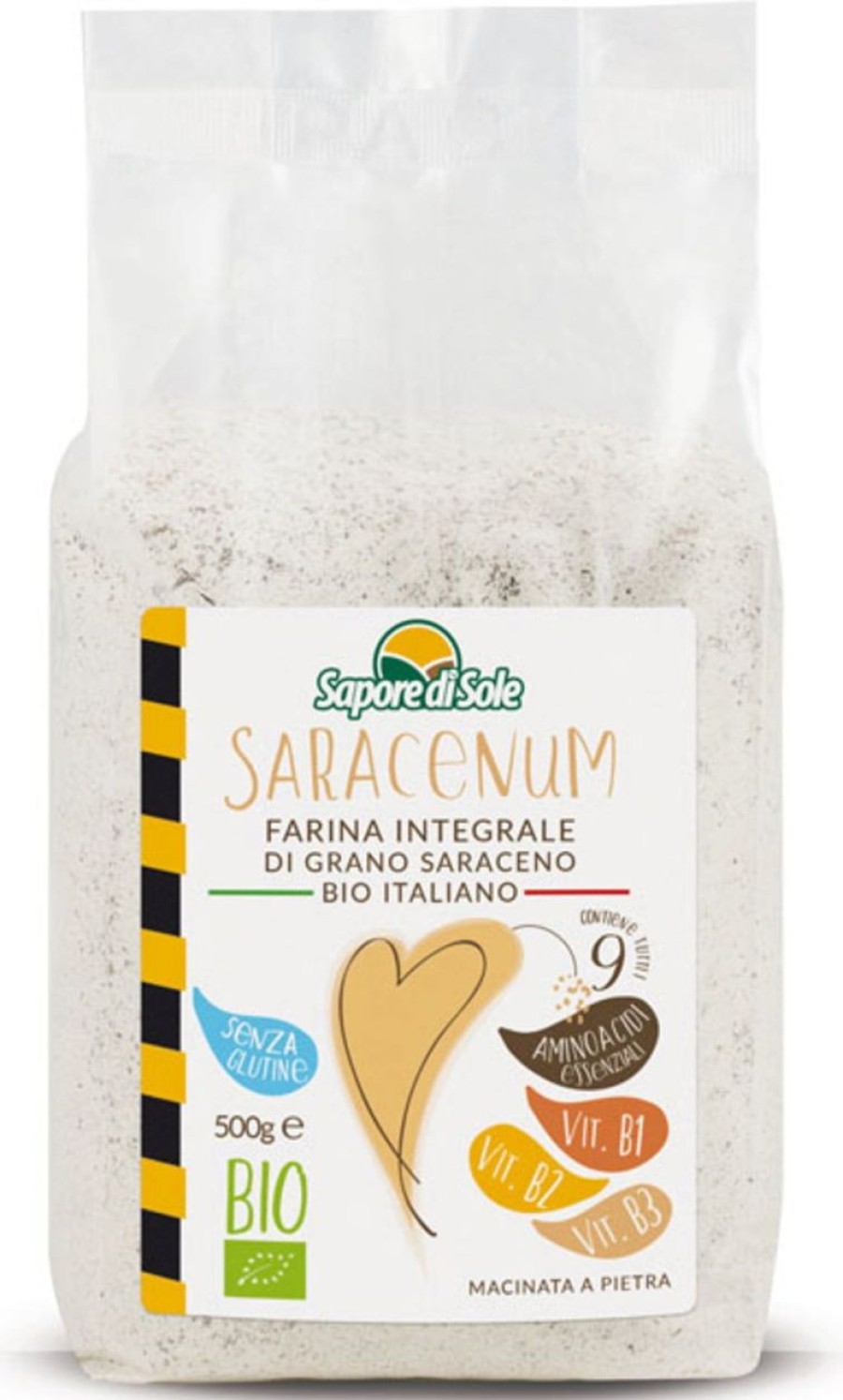 Sapore di Sole Farine E Ingredienti Per Prodotti Da Forno | Saracenum - Farina Di Grano Saraceno Bio, 500 G