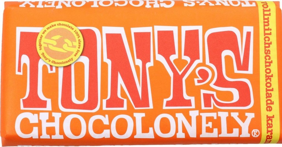 Tony's Chocolonely Cioccolato | Milk Caramel Sea Salt 32%, 180 G