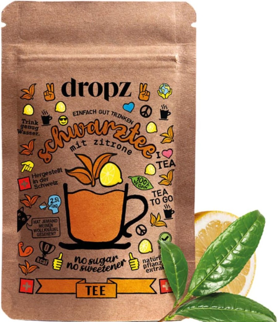 dropz Bevande In Polvere E Microdrink | Microdrink Tea - Te Nero Al Limone, Te Nero Al Limone (20 Pezzi)