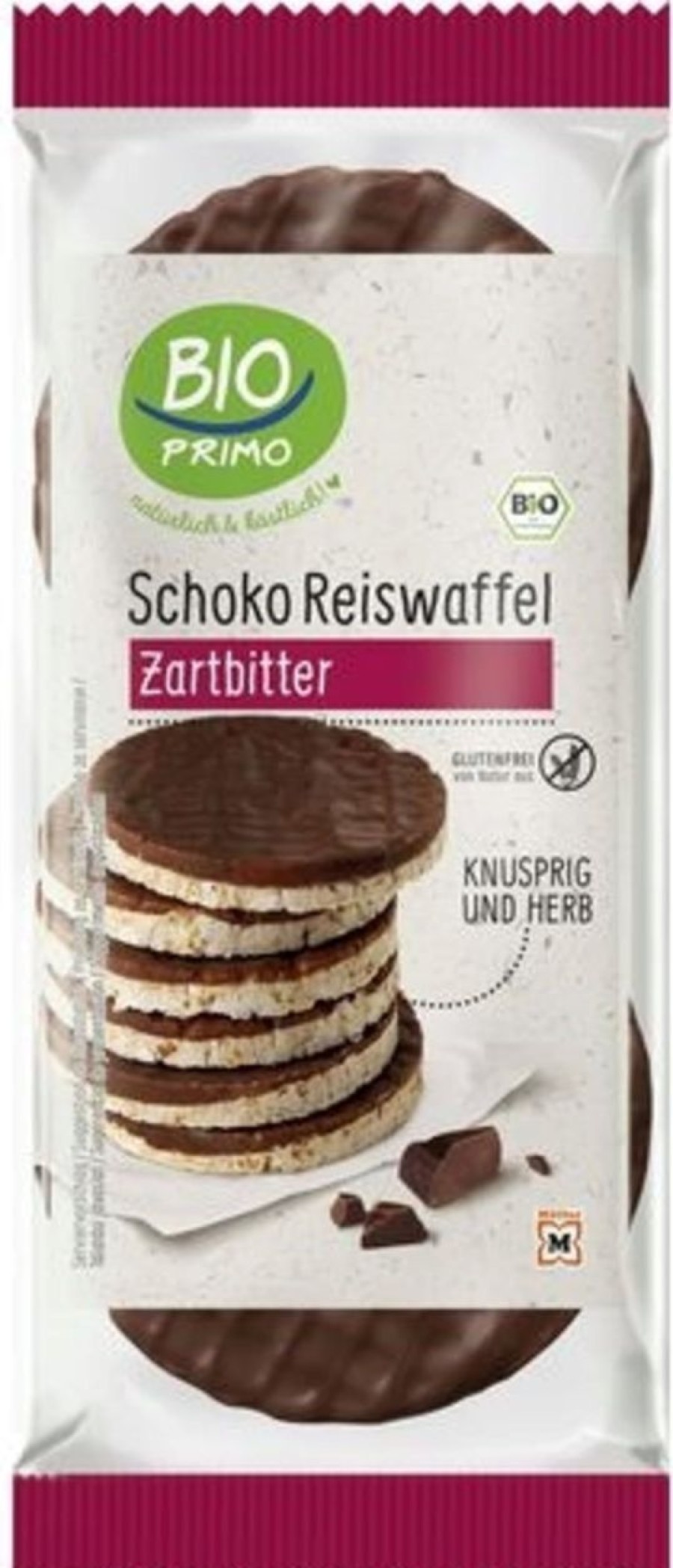 BIO PRIMO Gallette Di Riso E Di Cereali | Gallette Di Riso Bio Con Cioccolato, Cioccolato Fondente (100 G)