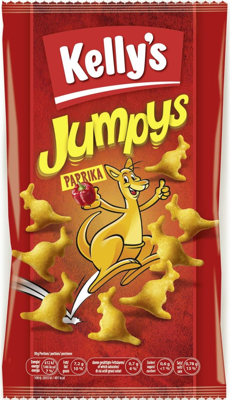 Kelly's Snack Salati | Jumpys - Paprika, 75 G