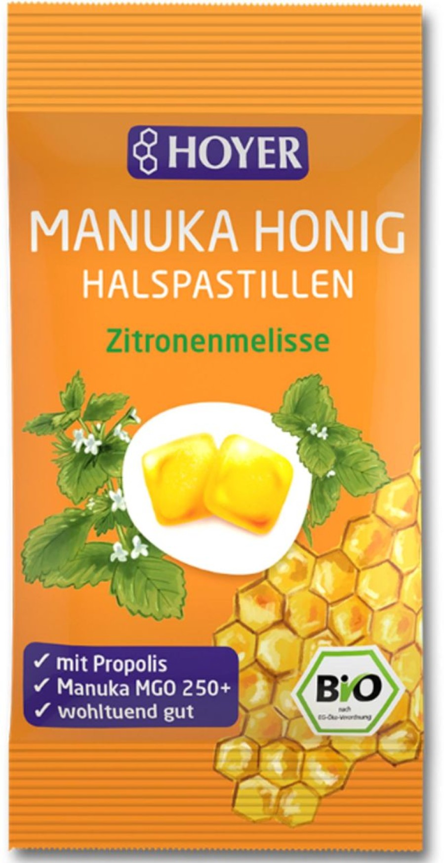 HOYER Dolci | Pastiglie Con Miele Di Manuka Bio E Melissa, 30 G