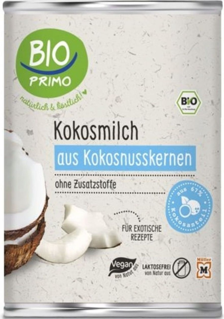 BIO PRIMO Latte E Bevande Vegetali | Latte Di Cocco Bio, 400 Ml