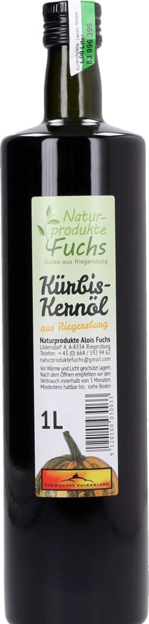 Naturprodukte Fuchs Olio Di Semi Di Zucca | Olio Di Semi Di Zucca Igp, 1 L