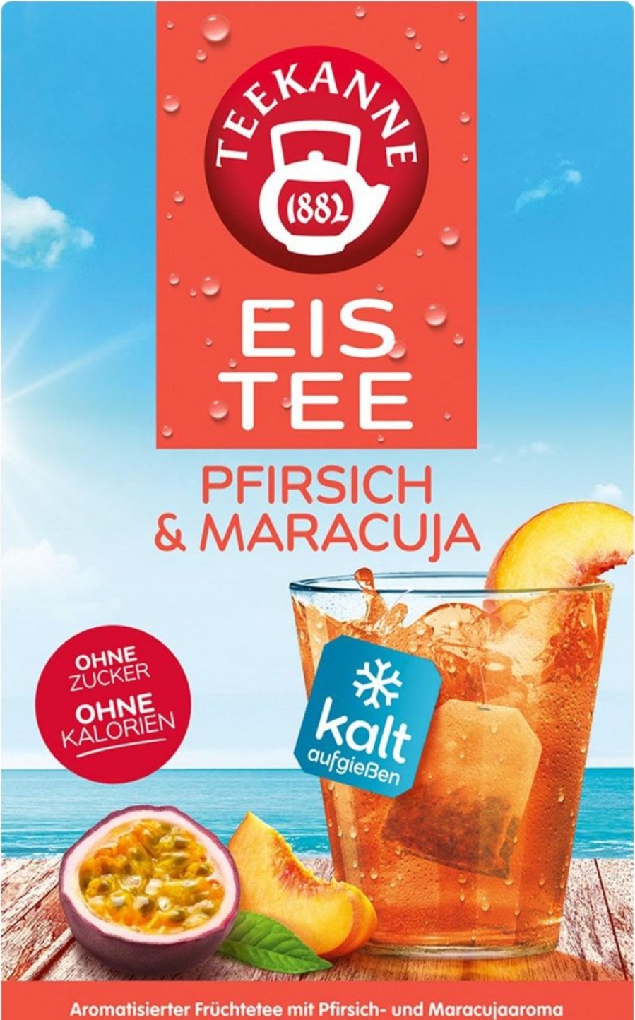 TEEKANNE Te E Tisane | Fredde Infusioni - Pesca E Maracuja, 18 Bustine A Doppia Camera (45 G)
