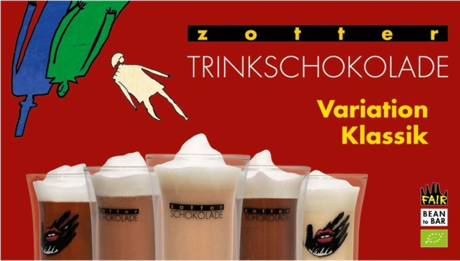 Zotter Schokolade Cacao E Cioccolata | Organic Drinking Chocolate Variation Classic, 110 G