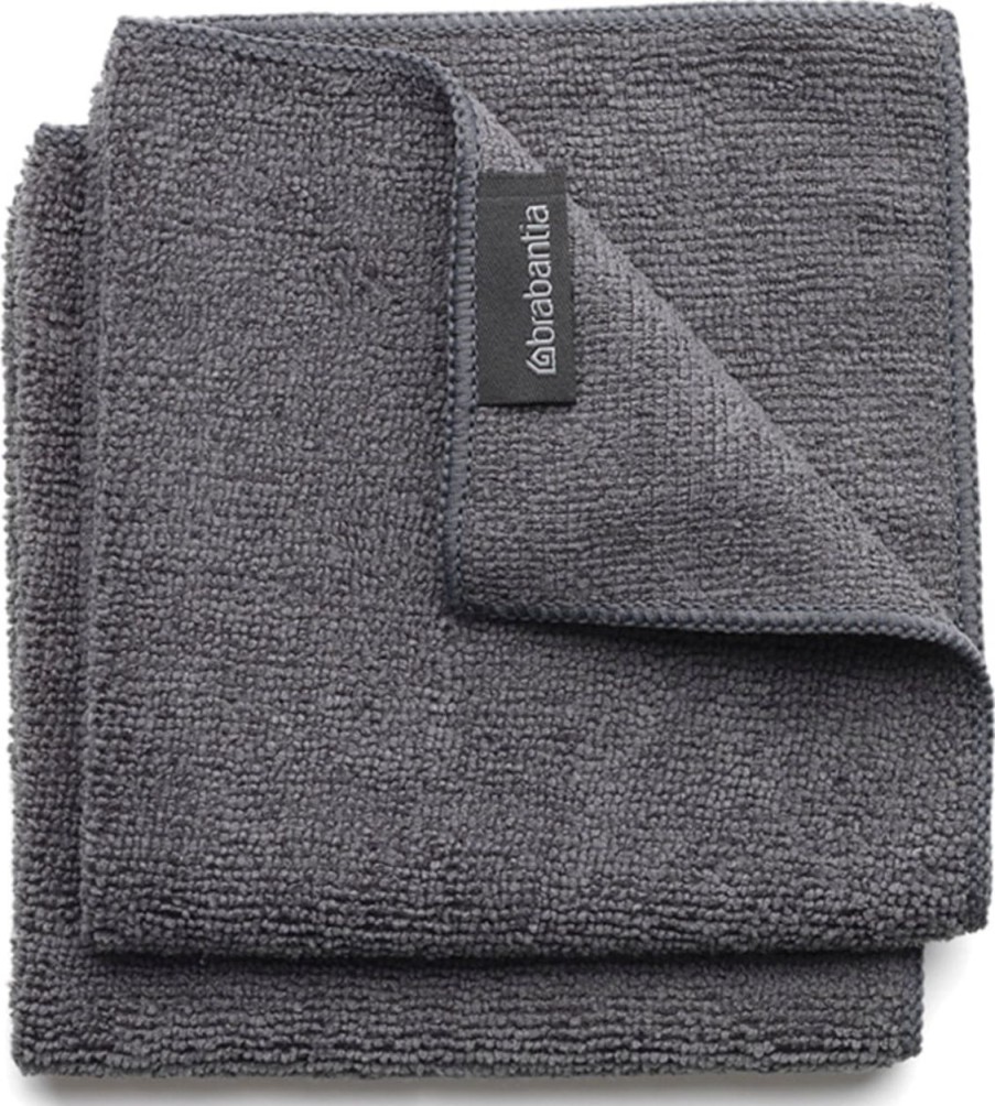 Brabantia Panni Per La Cucina | Panni Lavapiatti (Set 2 Pezzi), Dark Grey