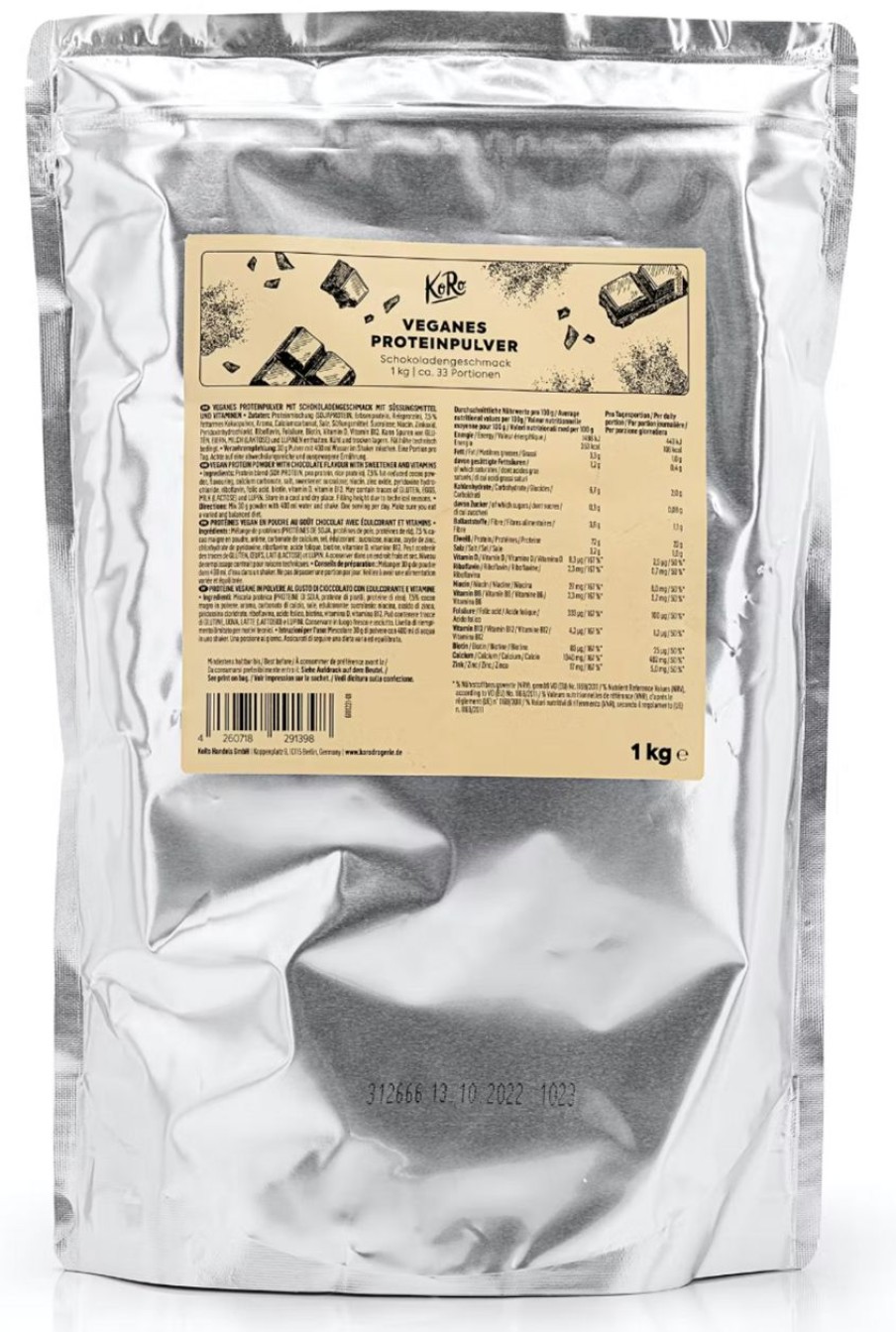 KoRo Shake Proteici | Proteine Vegane In Polvere - Cioccolato, 1 Kg
