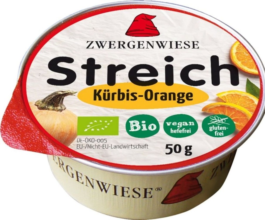 Zwergenwiese Pate E Spalmabili | Mini Spalmabile Bio - Zucca E Arancia, 50 G