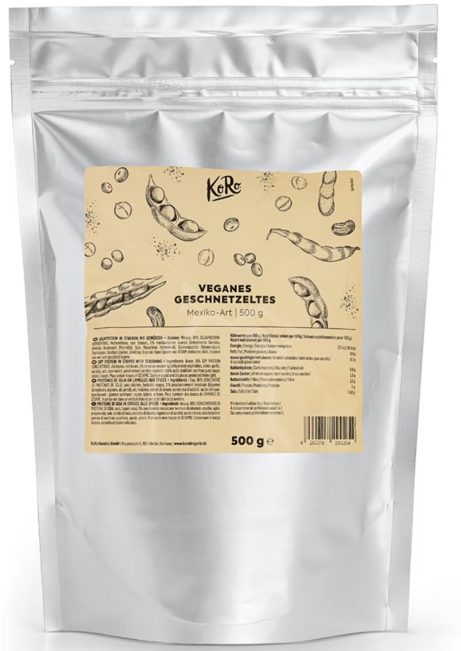 KoRo Sostituti Della Carne | Straccetti Vegan Alla Messicana, 500 G