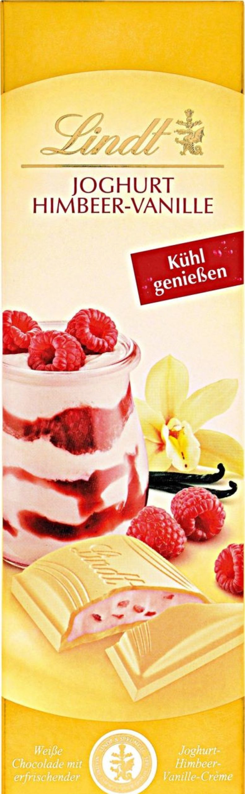 Lindt Cioccolato | Tavoletta - Yogurt, Lamponi E Vaniglia, 100 G