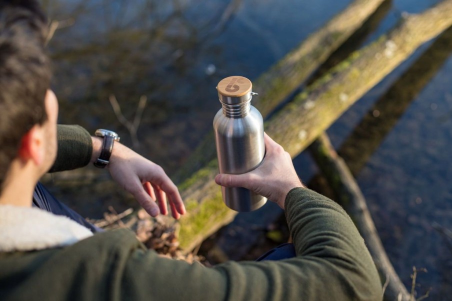 Bambaw In Viaggio | Borraccia In Acciaio Inossidabile, 750 Ml, Natural Steel
