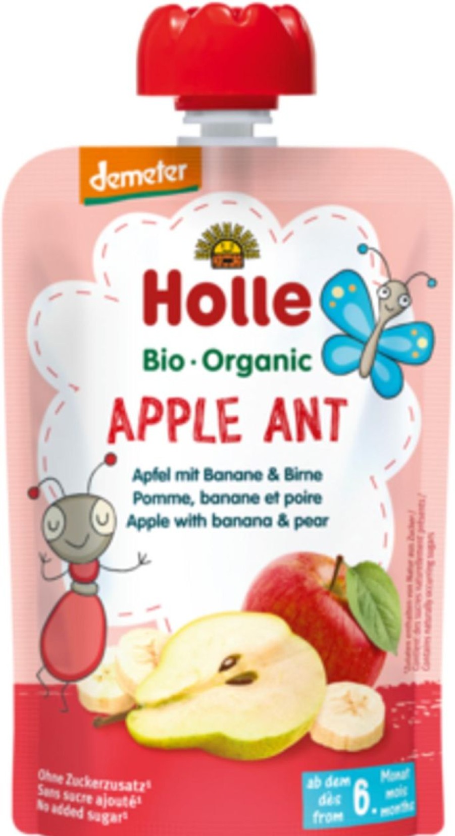 Holle Alimenti Per Bambini E Neonati | Apple Ant - Pouchy Mela, Banana E Pera, 100 G