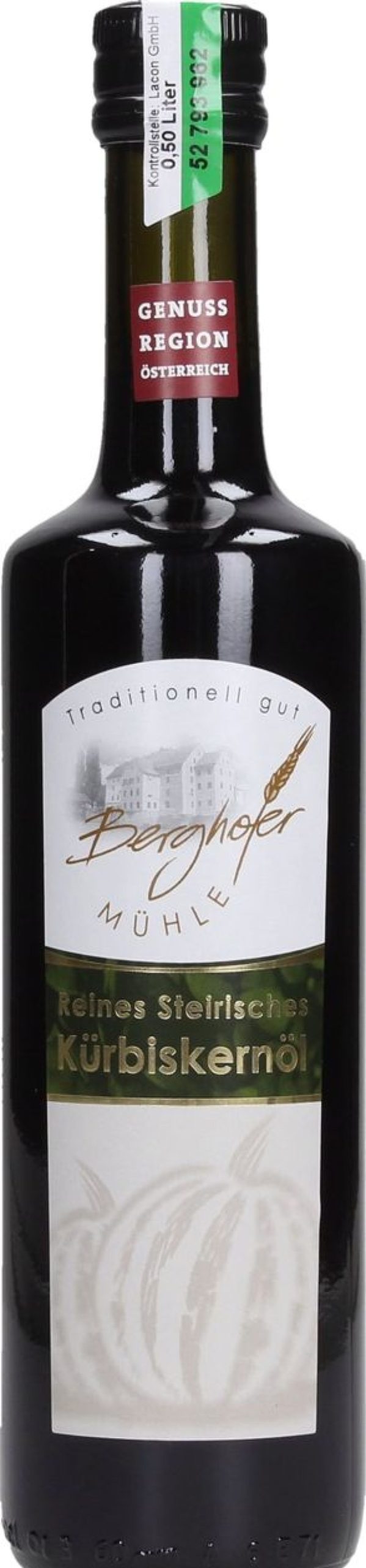 Berghofer Mühle Olio Di Semi Di Zucca | Olio Di Semi Di Zucca Stiriano Igp In Vetro, 500 Ml