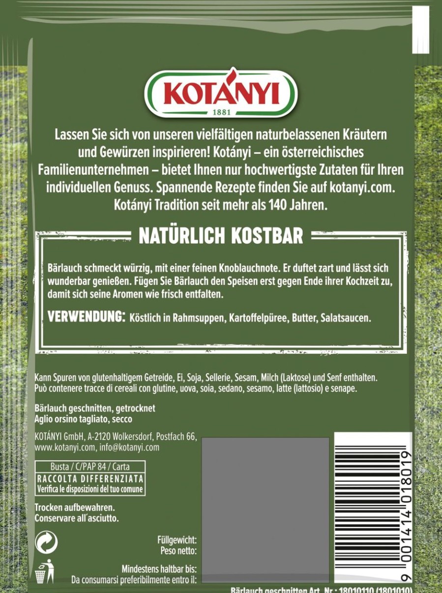 KOTÁNYI Erbe Singole | Aglio Orsino Sminuzzato, 4 G