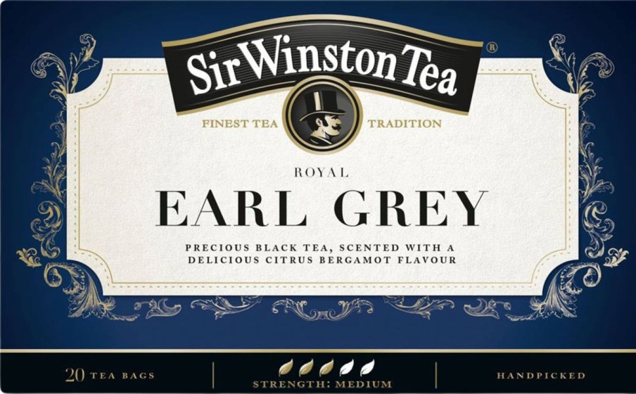 Sir Winston Tea Te E Tisane | Royal Earl Grey, 20 Bustine A Doppia Camera (40 G)